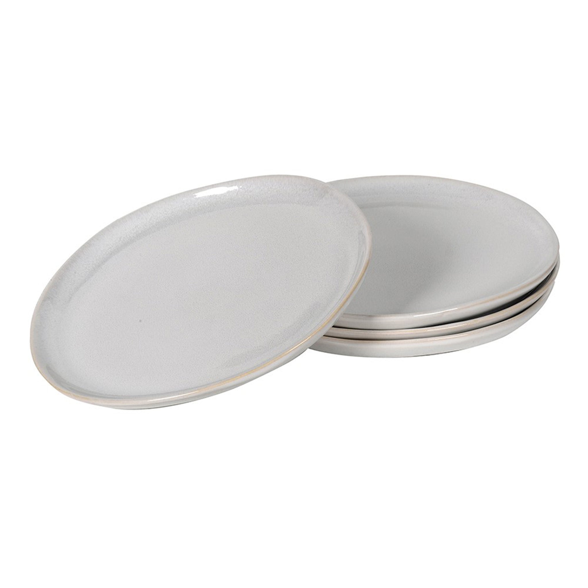 Stoneware Cream Side Plates - Set of 4